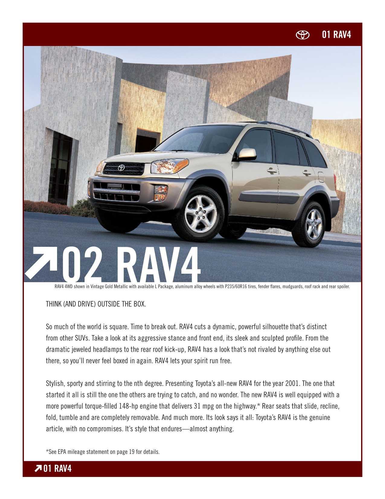 2001 Toyota RAV4 Brochure